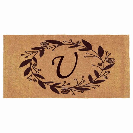Calloway Mills Monogram Door Mat, Coir, Black, Natural, 36 in W x 72 in L 103363672U